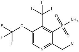 2-(Chloromethyl)-5-(trifluoromethoxy)-4-(trifluoromethyl)pyridine-3-sulfonamide Structure