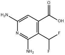 2,6-Diamino-3-(difluoromethyl)pyridine-4-carboxylic acid Structure