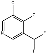 Pyridine, 3,4-dichloro-5-(difluoromethyl)- Structure