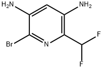 2-Bromo-3,5-diamino-6-(difluoromethyl)pyridine Structure