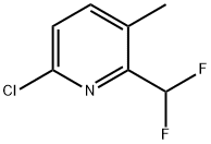 Pyridine, 6-chloro-2-(difluoromethyl)-3-methyl- Structure