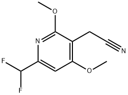 6-(Difluoromethyl)-2,4-dimethoxypyridine-3-acetonitrile Structure