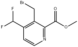 2-Pyridinecarboxylic acid, 3-(bromomethyl)-4-(difluoromethyl)-, methyl ester Structure