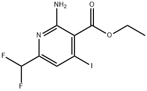 Ethyl 2-amino-6-(difluoromethyl)-4-iodopyridine-3-carboxylate Structure