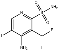 4-Amino-3-(difluoromethyl)-5-iodopyridine-2-sulfonamide Structure