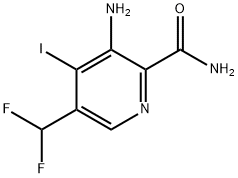 3-Amino-5-(difluoromethyl)-4-iodopyridine-2-carboxamide Structure