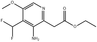 Ethyl 3-amino-4-(difluoromethyl)-5-methoxypyridine-2-acetate Structure