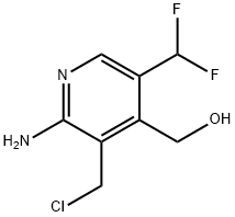 2-Amino-3-(chloromethyl)-5-(difluoromethyl)pyridine-4-methanol Structure