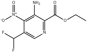 Ethyl 3-amino-5-(difluoromethyl)-4-nitropyridine-2-carboxylate Structure