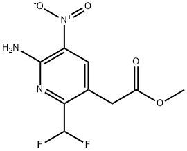 Methyl 2-amino-6-(difluoromethyl)-3-nitropyridine-5-acetate Structure