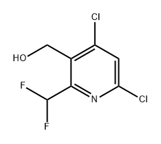 3-Pyridinemethanol, 4,6-dichloro-2-(difluoromethyl)- 구조식 이미지