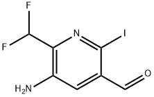 3-Amino-2-(difluoromethyl)-6-iodopyridine-5-carboxaldehyde Structure