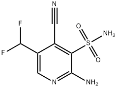 2-Amino-4-cyano-5-(difluoromethyl)pyridine-3-sulfonamide Structure