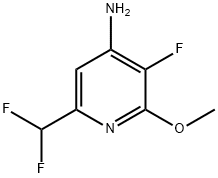 4-Pyridinamine, 6-(difluoromethyl)-3-fluoro-2-methoxy- Structure