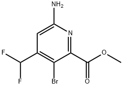 Methyl 6-amino-3-bromo-4-(difluoromethyl)pyridine-2-carboxylate Structure