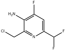 2-(chloromethyl)-6-(difluoromethyl)-4-fluoropyridin-3-amine Structure