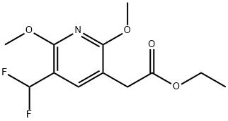 Ethyl 3-(difluoromethyl)-2,6-dimethoxypyridine-5-acetate Structure