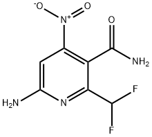 6-Amino-2-(difluoromethyl)-4-nitropyridine-3-carboxamide Structure