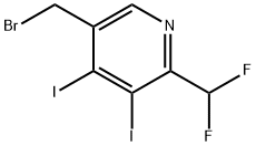 5-(Bromomethyl)-2-(difluoromethyl)-3,4-diiodopyridine Structure