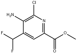 Methyl 3-amino-2-chloro-4-(difluoromethyl)pyridine-6-carboxylate Structure