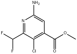 Methyl 6-amino-3-chloro-2-(difluoromethyl)pyridine-4-carboxylate Structure