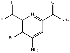 4-Amino-3-bromo-2-(difluoromethyl)pyridine-6-carboxamide Structure