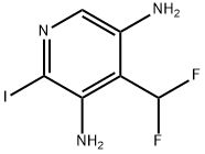 3,5-Diamino-4-(difluoromethyl)-2-iodopyridine Structure