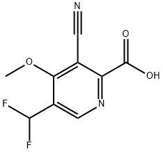 3-Cyano-5-(difluoromethyl)-4-methoxypyridine-2-carboxylic acid Structure