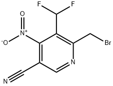 2-(Bromomethyl)-5-cyano-3-(difluoromethyl)-4-nitropyridine Structure