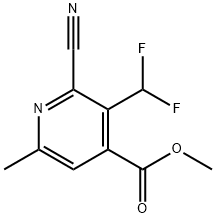 Methyl 2-cyano-3-(difluoromethyl)-6-methylpyridine-4-carboxylate Structure