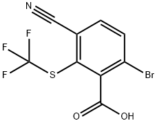 6-Bromo-3-cyano-2-(trifluoromethylthio)benzoic acid Structure