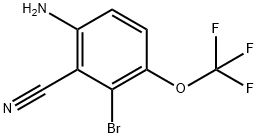 Benzonitrile, 6-amino-2-bromo-3-(trifluoromethoxy)- Structure