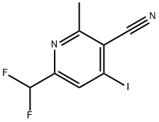 3-Cyano-6-(difluoromethyl)-4-iodo-2-methylpyridine Structure