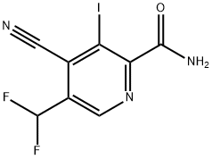 4-Cyano-5-(difluoromethyl)-3-iodopyridine-2-carboxamide Structure