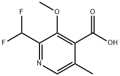 2-(Difluoromethyl)-3-methoxy-5-methylpyridine-4-carboxylic acid Structure