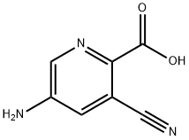 2-Pyridinecarboxylic acid, 5-amino-3-cyano- Structure