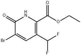 Ethyl 3-bromo-5-(difluoromethyl)-2-hydroxypyridine-6-carboxylate Structure