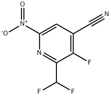 4-Cyano-2-(difluoromethyl)-3-fluoro-6-nitropyridine Structure