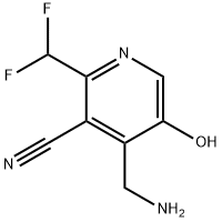 4-(Aminomethyl)-3-cyano-2-(difluoromethyl)-5-hydroxypyridine Structure