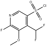 4-(Difluoromethyl)-2-fluoro-3-methoxypyridine-5-sulfonyl chloride Structure