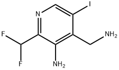 3-Amino-4-(aminomethyl)-2-(difluoromethyl)-5-iodopyridine Structure