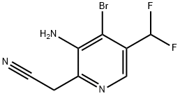 3-Amino-4-bromo-5-(difluoromethyl)pyridine-2-acetonitrile Structure