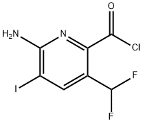 2-Amino-5-(difluoromethyl)-3-iodopyridine-6-carbonyl chloride Structure