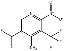 4-Amino-5-(difluoromethyl)-2-nitro-3-(trifluoromethyl)pyridine Structure