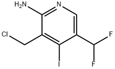 2-Amino-3-(chloromethyl)-5-(difluoromethyl)-4-iodopyridine Structure