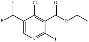 Ethyl 4-chloro-5-(difluoromethyl)-2-iodopyridine-3-carboxylate Structure