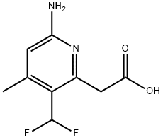 6-Amino-3-(difluoromethyl)-4-methylpyridine-2-acetic acid Structure