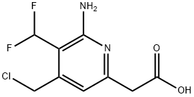 2-Amino-4-(chloromethyl)-3-(difluoromethyl)pyridine-6-acetic acid Structure