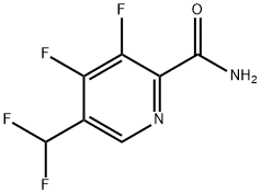 3,4-Difluoro-5-(difluoromethyl)pyridine-2-carboxamide Structure