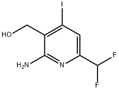 2-Amino-6-(difluoromethyl)-4-iodopyridine-3-methanol Structure